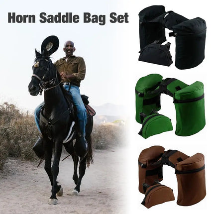 Durable Large Capacity Horn Saddle Bag Set