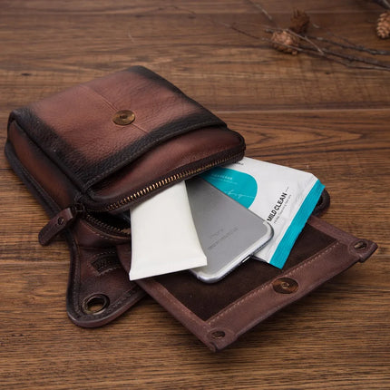 Crazy Horse Leather Fanny Pack