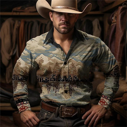 Retro Street Style Men's Casual Denim Top