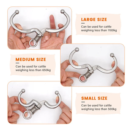 Durable Cattle Nose Clamp & Traction Tools for Farms