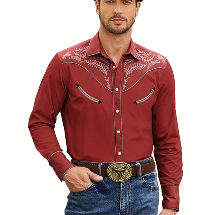 3D Vintage Print Cowboy Style Men's Shirt
