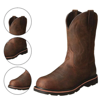 Men's Western Cowboy Motorcycle Boots