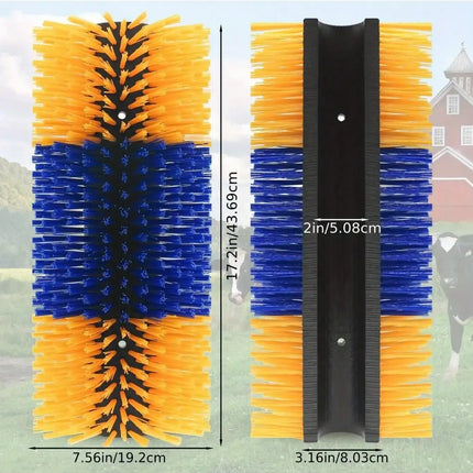 Multi-Purpose Body Brush for Cattle, Horses, and Dairy Cows