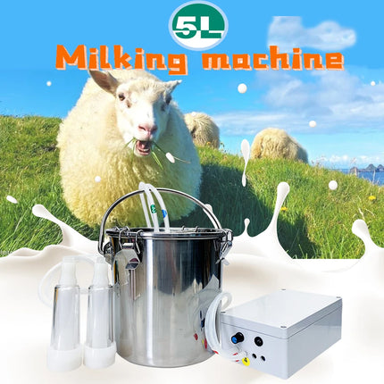 Automatic 5L Pulse Milking Machine for Goats & Cattle