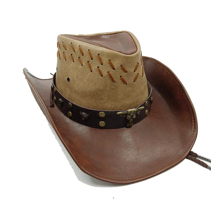 Men's Leather Cowboy Hat