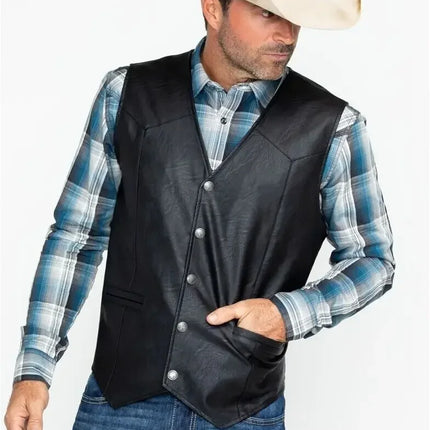 Western Leather Vest