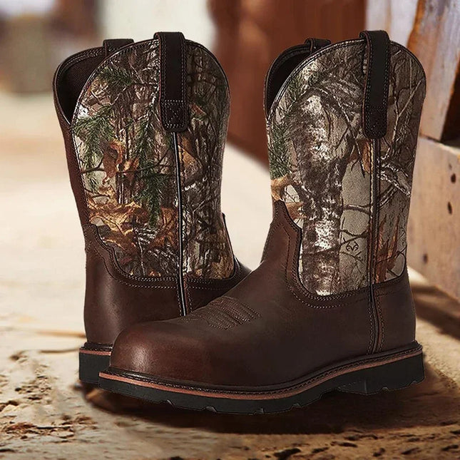 Men's Western Cowboy Motorcycle Boots
