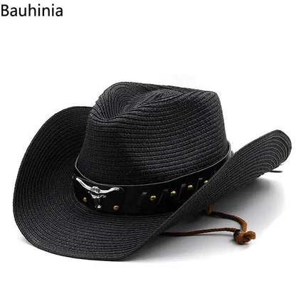 Straw Cowboy Hat – Unisex Summer Western Style