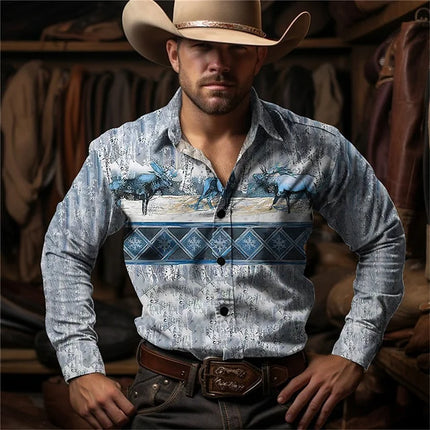 Retro Street Style Men's Casual Denim Top