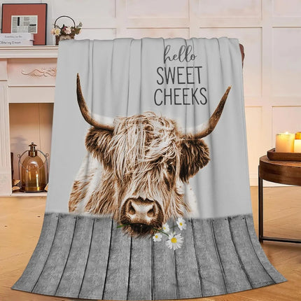 Highland Cow Print Blanket