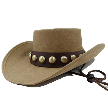 Men's Leather Cowboy Hat