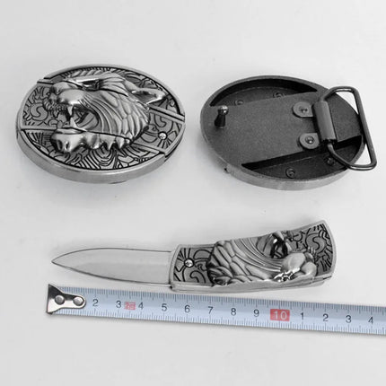 Stylish Embossed Cowboy Waist Belt with Adjustable Buckle