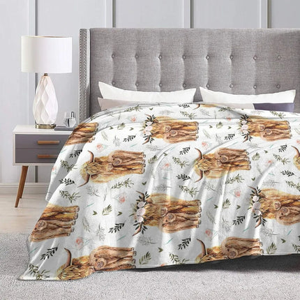 Highland Cow Print Blanket