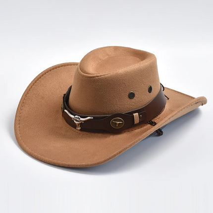 Men's Western Suede Cowboy Hat