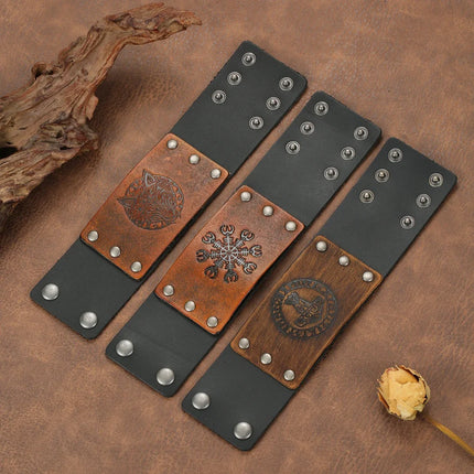 Classic Multifunctional Wide Leather Sleeve Bracelet