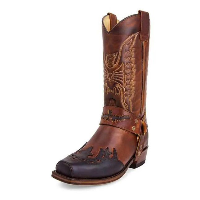 Unisex Western Mid-Calf Cowboy Boots