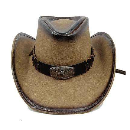 Men's Leather Cowboy Hat