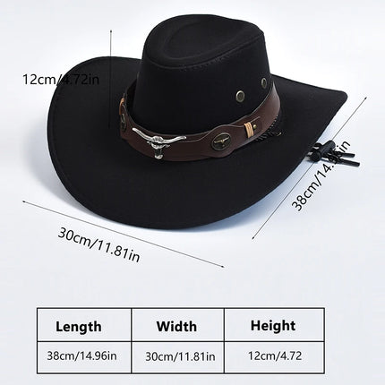 Men's Western Suede Cowboy Hat