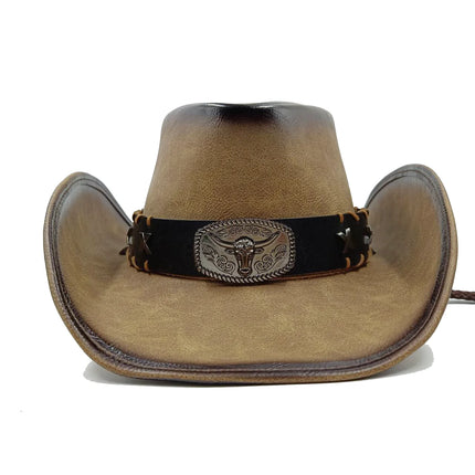 Men's Leather Cowboy Hat