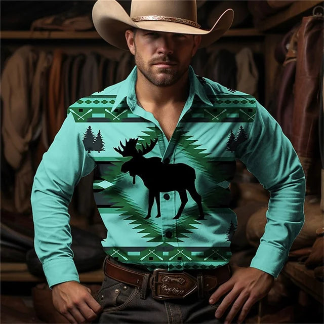 Retro Street Style Men's Casual Denim Top