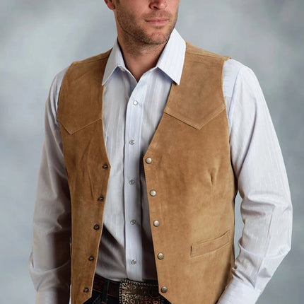 Cowboy Style Brown Vest