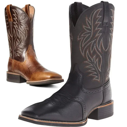 Men's Retro Embroidered Cowboy Boots