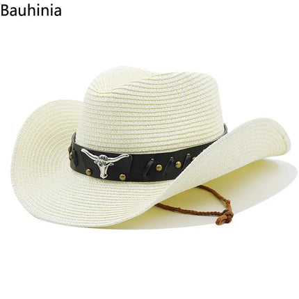 Straw Cowboy Hat – Unisex Summer Western Style