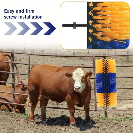 Multi-Purpose Body Brush for Cattle, Horses, and Dairy Cows