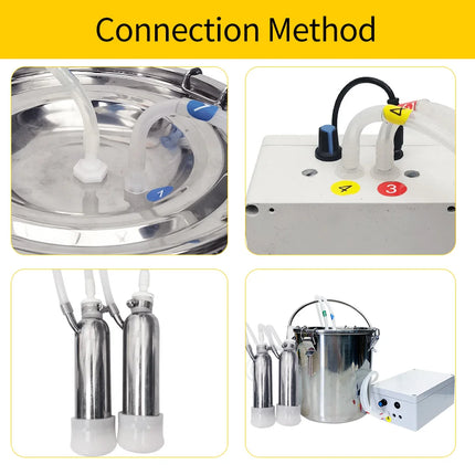 Automatic 5L Pulse Milking Machine for Goats & Cattle
