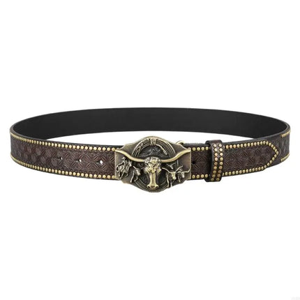 Vintage Western Cowboy PU Leather Belt