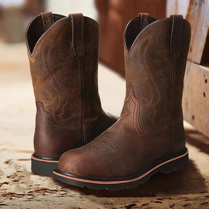 Men's Western Cowboy Motorcycle Boots