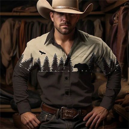 Retro Street Style Men's Casual Denim Top