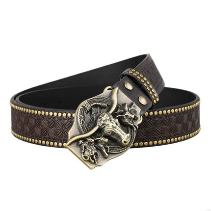 Vintage Western Cowboy PU Leather Belt