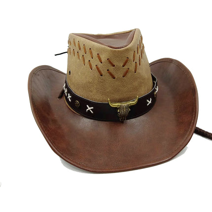 Men's Leather Cowboy Hat