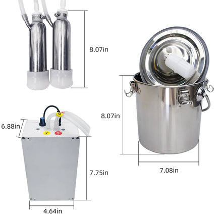Automatic 5L Pulse Milking Machine for Goats & Cattle
