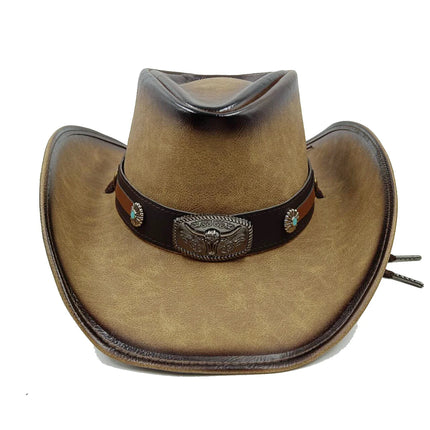 Men's Leather Cowboy Hat