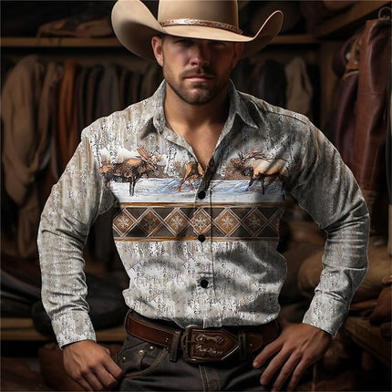 Retro Street Style Men's Casual Denim Top