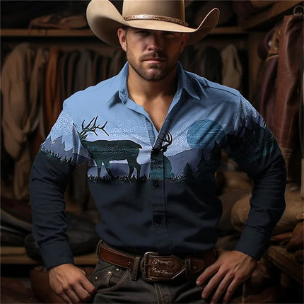 Retro Street Style Men's Casual Denim Top