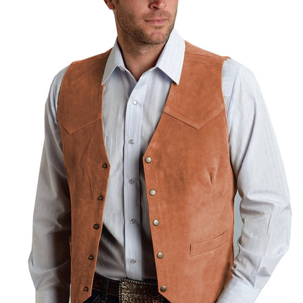 Cowboy Style Brown Vest
