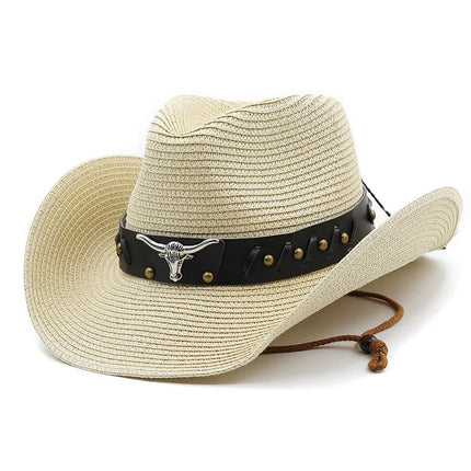 Straw Cowboy Hat – Unisex Summer Western Style